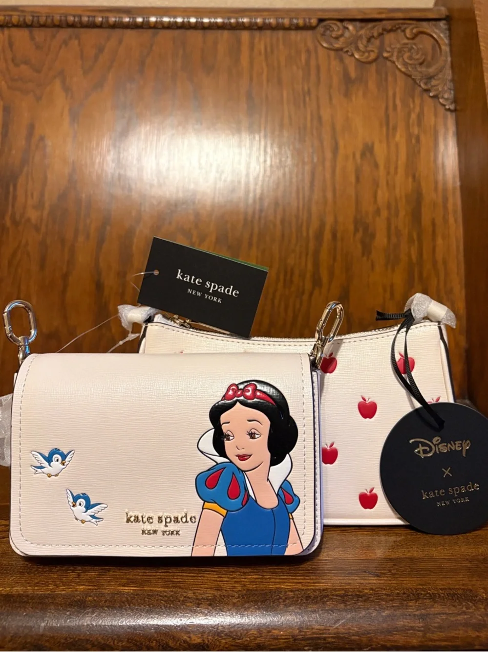 NWT-Disney x Kate Spade New York-Snow White 🍎 Double Up Crossbody Bag-$328
